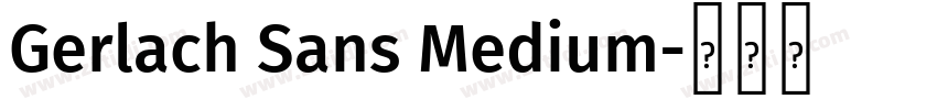Gerlach Sans Medium字体转换 Gerlach Sans Medium字体转换